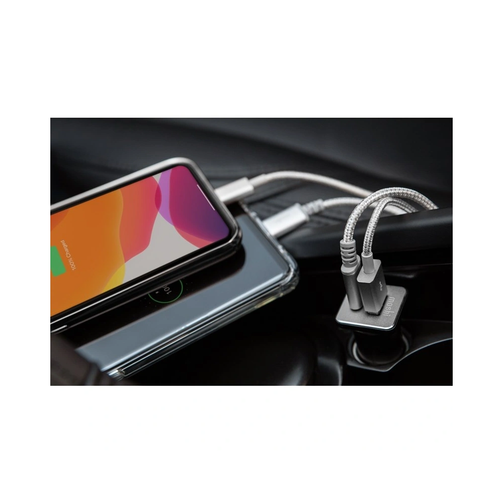 Wholesale QuikDuo Car Charger with USB-C PD and Quick Charge (36 W) - MOSH068BLK - {ean13} - Hurt