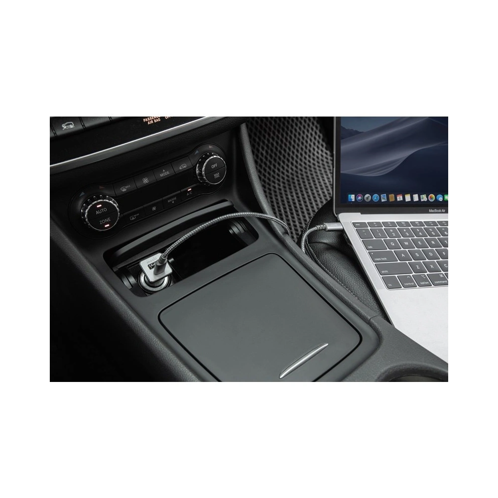 Wholesale QuikDuo Car Charger with USB-C PD and Quick Charge (36 W) - MOSH068BLK - {ean13} - Hurt