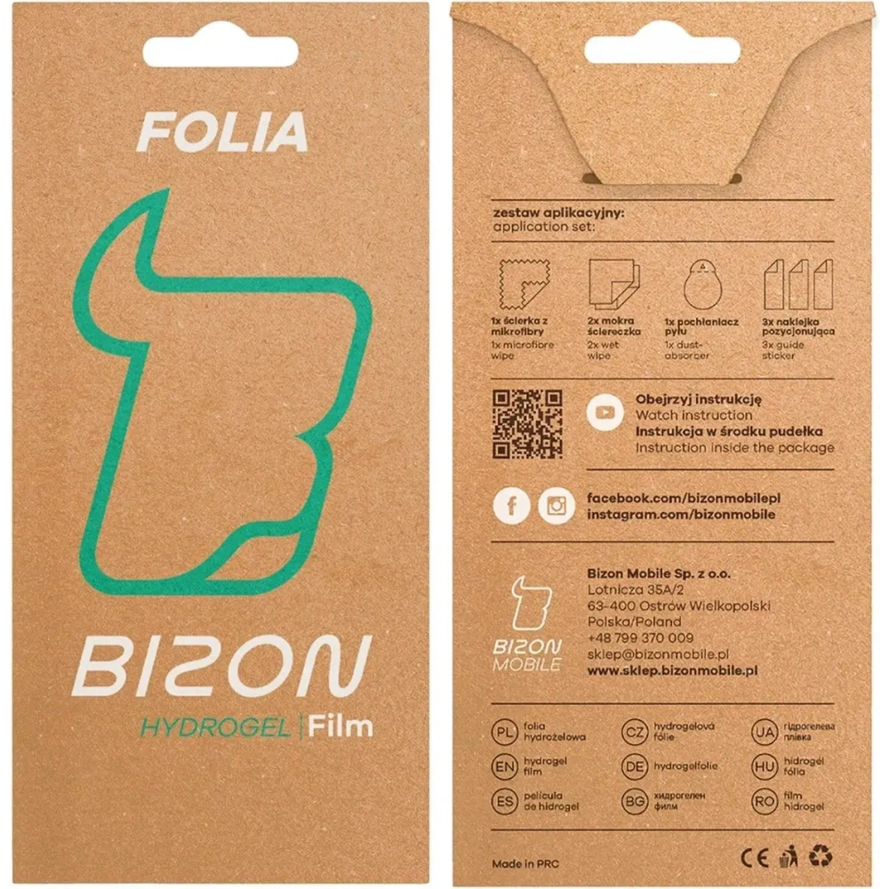 Folia hydrożelowa na ekran Bizon Glass Watch Hydrogel do Apple Watch SE 3 / SE 2 / SE / 6 / 5 / 4 44mm