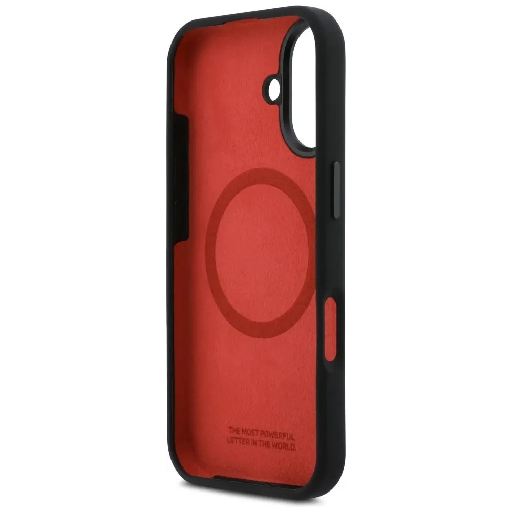 Etui BMW M Silicon Horizontal Line MagSafe do Apple iPhone 17 czarny