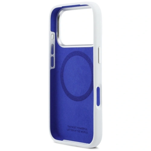 Etui BMW M Silicon Horizontal Line MagSafe do Apple iPhone 17 Pro biały