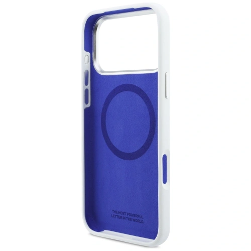 Etui BMW M Silicon Horizontal Line MagSafe do Apple iPhone 17 Pro Max biały