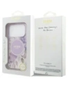 Etui Guess IML Flower & Tonal Circle MagSafe do Apple iPhone 17 Pro fioletowy