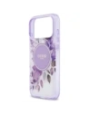 Etui Guess IML Flower & Tonal Circle MagSafe do Apple iPhone 17 Pro Max fioletowy