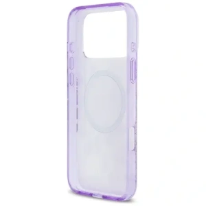 Etui Guess IML Flower & Tonal Circle MagSafe do Apple iPhone 17 Pro Max fioletowy