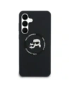 Etui Karl Lagerfeld Silicone Karl&Choupette Heads MagSafe do Samsung Galaxy S25 FE czarny