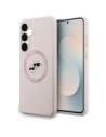 Etui Karl Lagerfeld Silicone Karl&Choupette Heads MagSafe do Samsung Galaxy S25 FE różowy