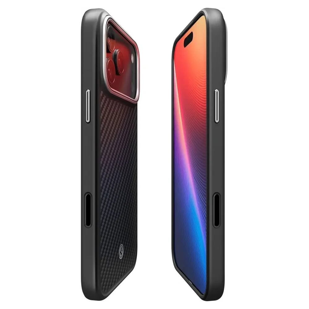 Etui Spigen Enzo Aramid T Mag MagSafe do Apple iPhone 17 Pro Max Black/silver