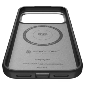 Etui Spigen Enzo Aramid T Mag MagSafe do Apple iPhone 17 Pro Max Black/silver