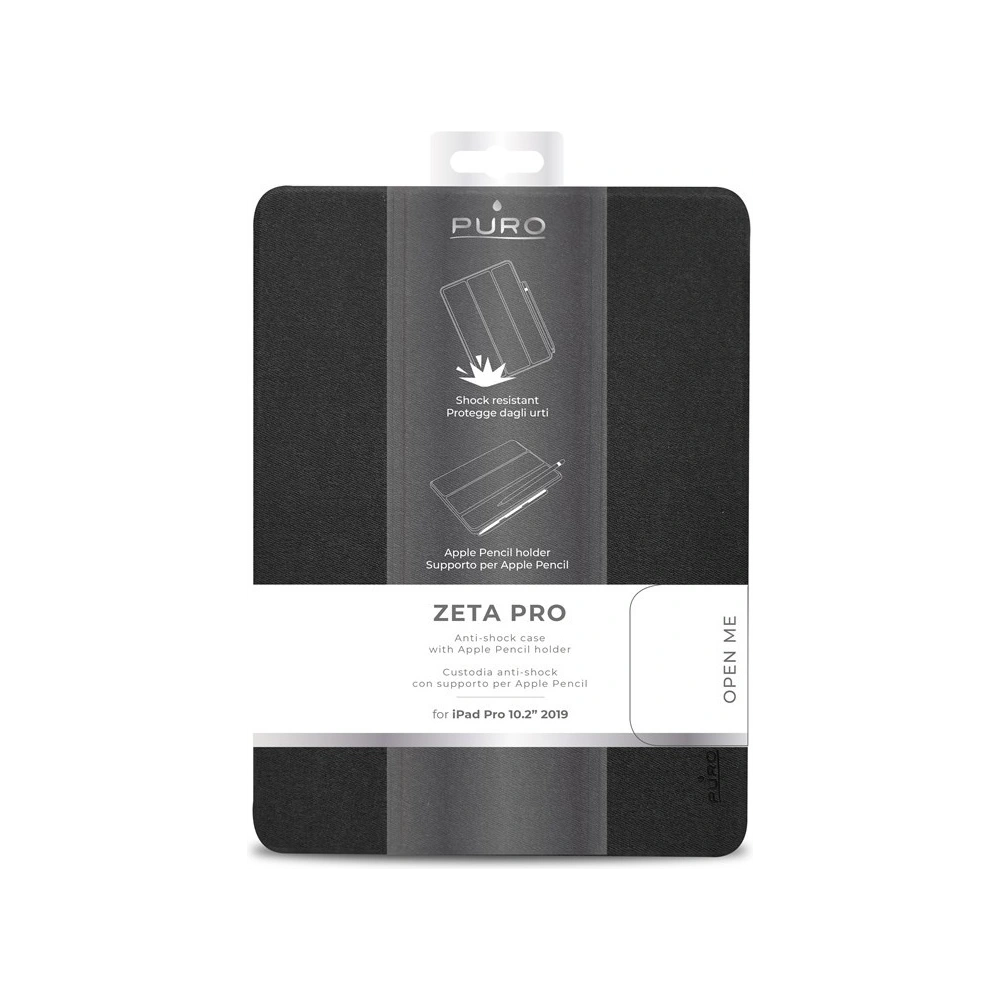 Wholesale PURO Zeta Pro Apple iPad 10.2 w/Magnet & Stand up + Apple Pencil holder (black) - PUR221BLK - {ean13} - Hurt