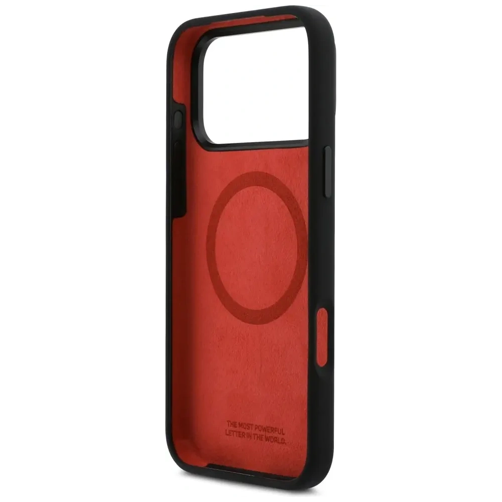 Etui BMW M Silicon Horizontal Line MagSafe do Apple iPhone 17 Pro Max czarny