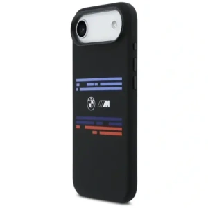 Etui BMW M Silicon Horizontal Line MagSafe do Apple iPhone Air czarny