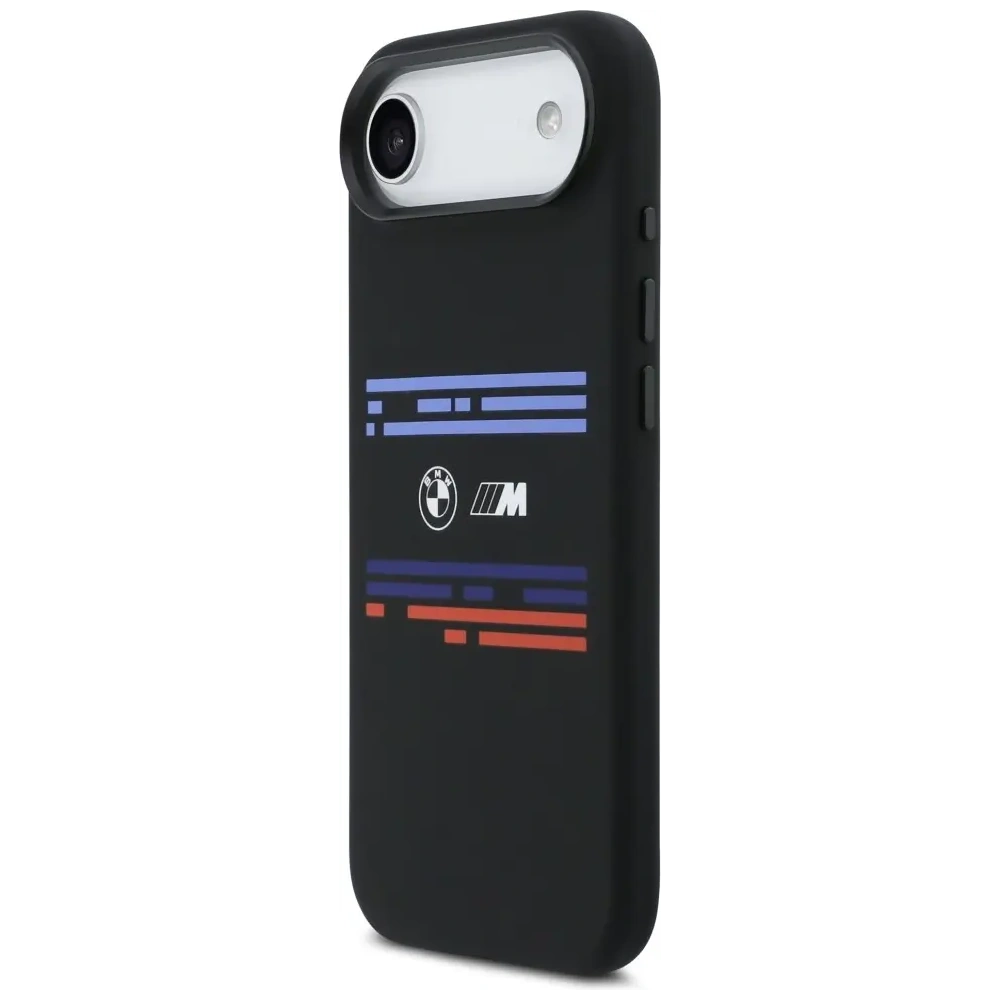 Etui BMW M Silicon Horizontal Line MagSafe do Apple iPhone Air czarny