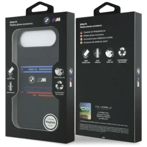 Etui BMW M Silicon Horizontal Line MagSafe do Apple iPhone Air czarny