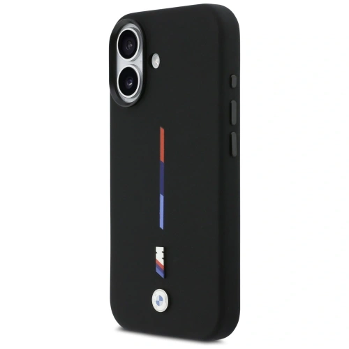 Etui BMW M Silicon Tricolor Line MagSafe do Apple iPhone 17 czarny