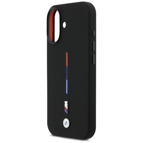 Etui BMW M Silicon Tricolor Line MagSafe do Apple iPhone 17 czarny