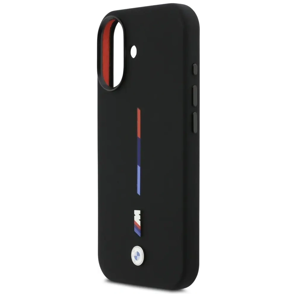 Etui BMW M Silicon Tricolor Line MagSafe do Apple iPhone 17 czarny