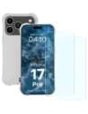 Elastyczne etui + 2x szkło hartowane Bizon Case Clear Pack do Apple iPhone 17 Pro