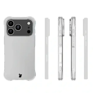 Elastyczne etui + 2x szkło hartowane Bizon Case Clear Pack do Apple iPhone 17 Pro