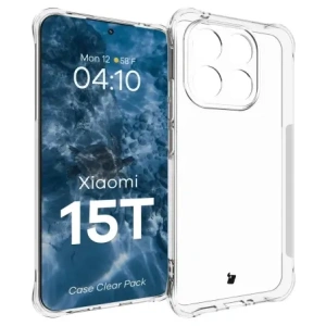Elastyczne etui + 2x szkło hartowane Bizon Case Clear Pack do Xiaomi 15T