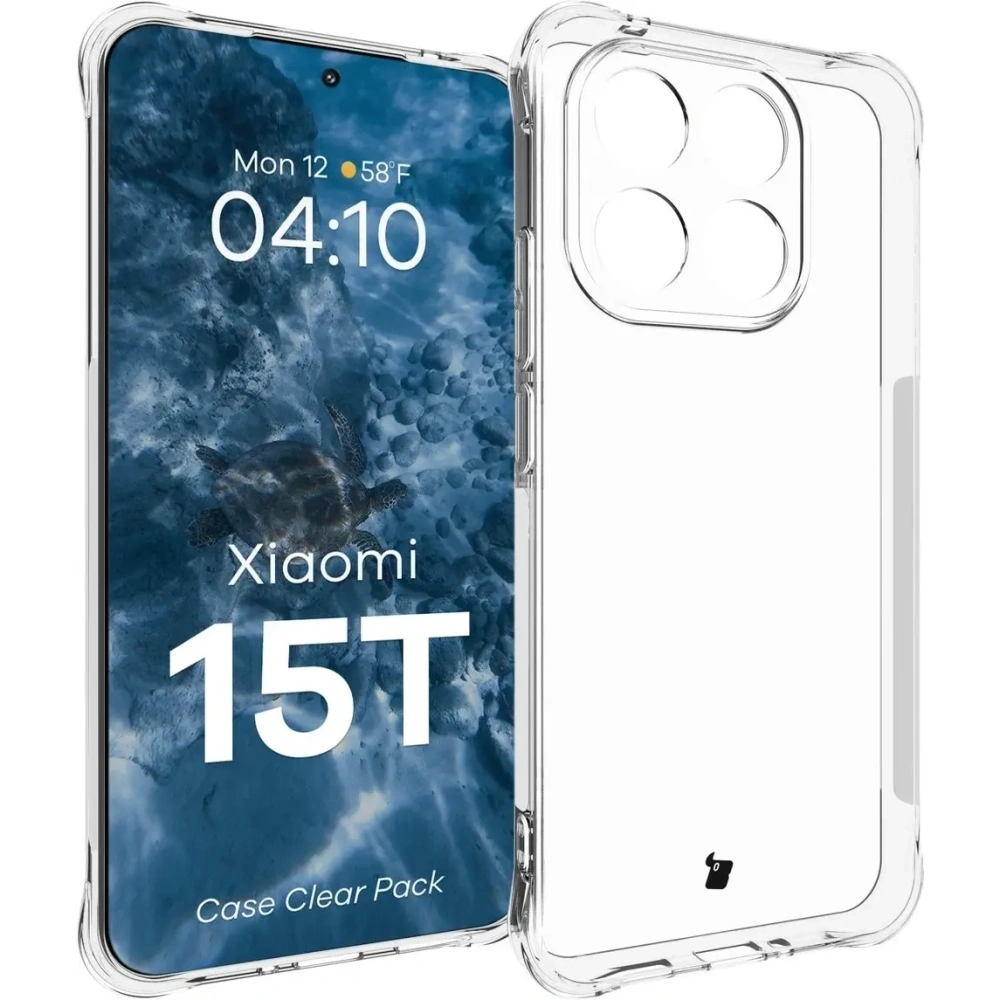 Elastyczne etui + 2x szkło hartowane Bizon Case Clear Pack do Xiaomi 15T