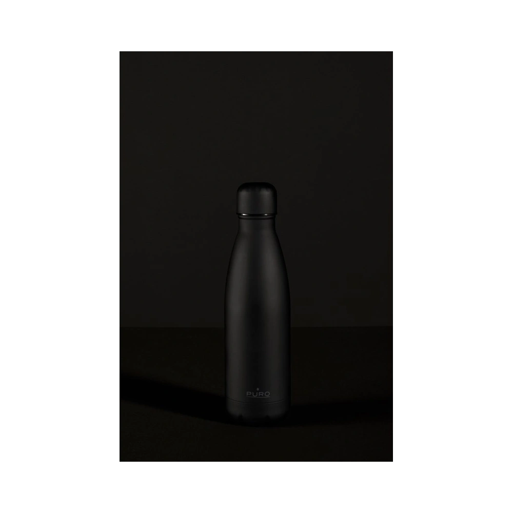 Hurtownia GSM - Termos z nerezové oceli PURO ICON 500ml (Černý) (Prachový povrch) - PUR226BLK - {ean13} - Hurt