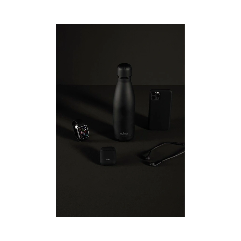 Wholesale PURO ICON Thermal Stainless Steel Water Bottle 500ml (Black) (Powder Coating) - PUR226BLK - {ean13} - Hurt
