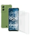 Elastyczne etui + 2x folia na ekran Bizon Case Clear Pack do Motorola Moto G06 4G / G06 Power 4G