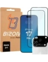2x Szkło + szybka na aparat Bizon Edge Pack do Apple iPhone 17 Pro
