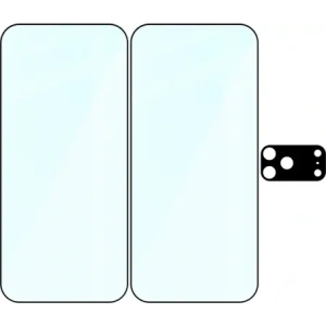 2x Szkło + szybka na aparat Bizon Edge Pack do Apple iPhone 17 Pro Max