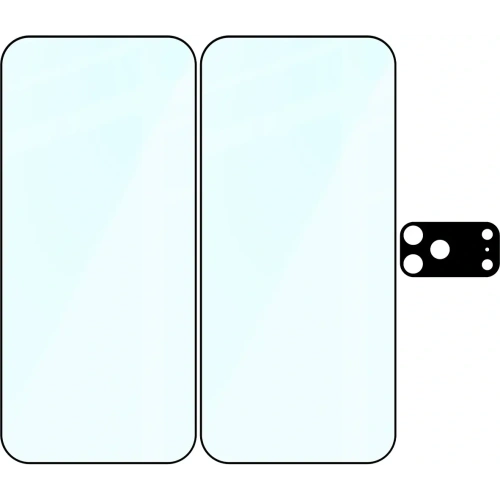 2x Szkło + szybka na aparat Bizon Edge Pack do Apple iPhone 17 Pro Max