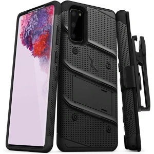 Hurtownia GSM - Pancerne etui Zizo Bolt Cover Samsung Galaxy S20 a základna & držák na pásek (Černá/Černá) - ZIZ027BLK - {ean13} - Hurt