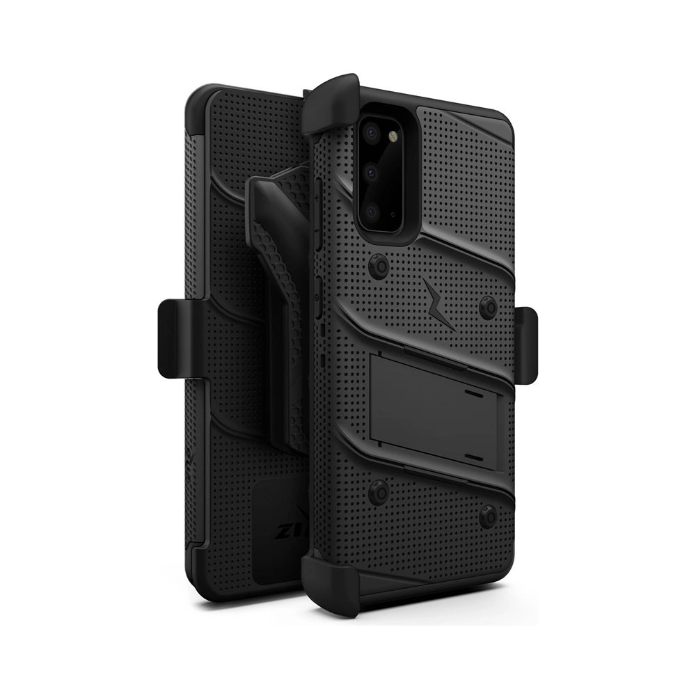 Hurtownia GSM - Pancerne etui Zizo Bolt Cover Samsung Galaxy S20 a základna & držák na pásek (Černá/Černá) - ZIZ027BLK - {ean13} - Hurt