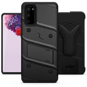 Hurtownia GSM - Pancerne etui Zizo Bolt Cover Samsung Galaxy S20 oraz podstawka & uchwyt do paska (Black/Black) - ZIZ027BLK - {ean13} - Hurt