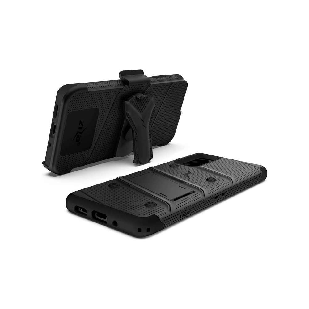 Hurtownia GSM - Pancerne etui Zizo Bolt Cover Samsung Galaxy S20 a základna & držák na pásek (Černá/Černá) - ZIZ027BLK - {ean13} - Hurt