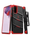 Hurtownia GSM - Pancerne etui Zizo Bolt Cover Samsung Galaxy S20 oraz podstawka & uchwyt do paska (Black/Red) - ZIZ028BLKRED - {ean13} - Hurt