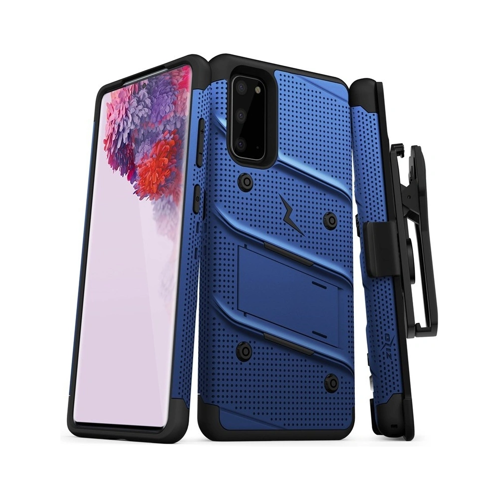 Hurtownia GSM - Pancerne etui Zizo Bolt Cover Samsung Galaxy S20 oraz podstawka & uchwyt do paska (Blue/Black) - ZIZ029BLUBLK - {ean13} - Hurt