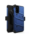 Wholesale Zizo Bolt Cover - Case for Samsung Galaxy S20 & Kickstand and Holster (Blue/Black) - ZIZ029BLUBLK - {ean13} - Hurt
