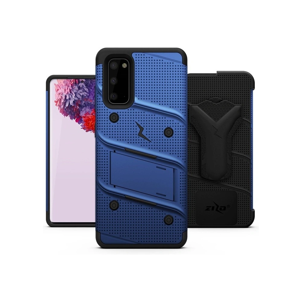 Hurtownia GSM - Pancéřové pouzdro Zizo Bolt Cover Samsung Galaxy S20 a základna & držák na opasek (Modrá/Černá) - ZIZ029BLUBLK - {ean13} - Hurt