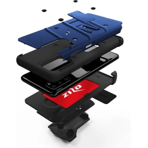 Hurtownia GSM - Pancerne etui Zizo Bolt Cover Samsung Galaxy S20 oraz podstawka & uchwyt do paska (Blue/Black) - ZIZ029BLUBLK - {ean13} - Hurt