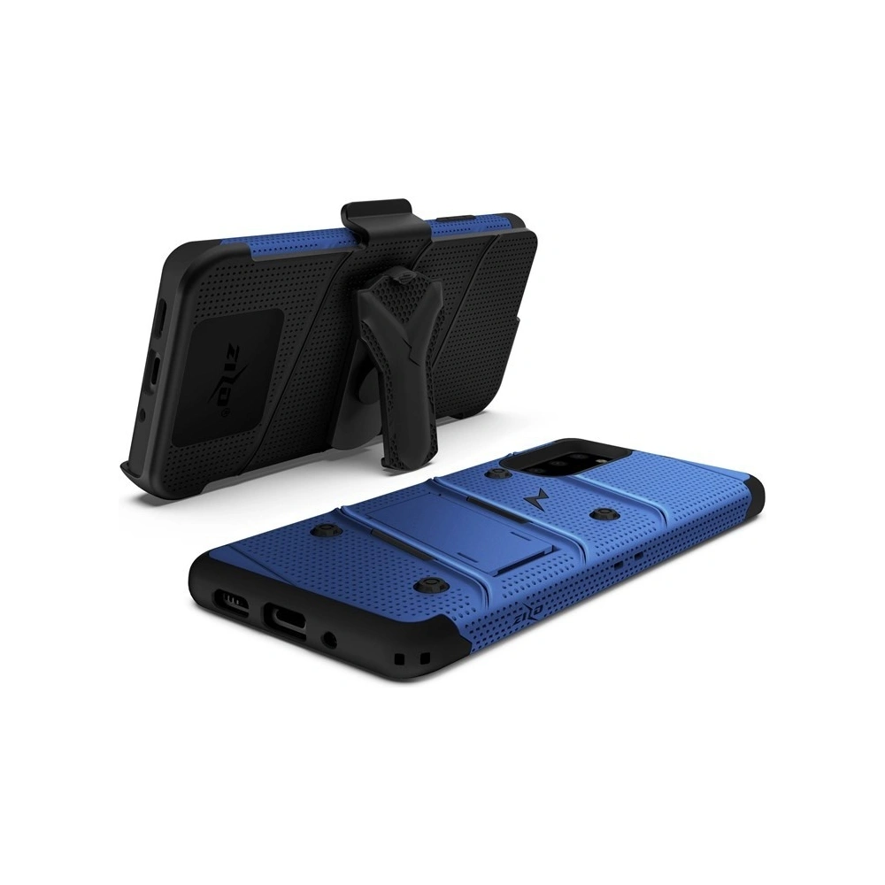 Hurtownia GSM - Pancerne etui Zizo Bolt Cover Samsung Galaxy S20 oraz podstawka & uchwyt do paska (Blue/Black) - ZIZ029BLUBLK - {ean13} - Hurt