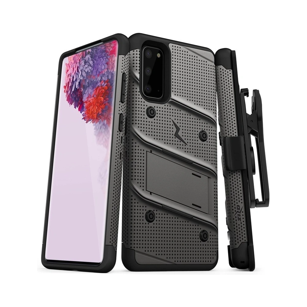 Hurtownia GSM - Pancerne etui Zizo Bolt Cover Samsung Galaxy S20 a základna & držák na pásek (Gun Metal Gray) - ZIZ030GRY - {ean13} - Hurt