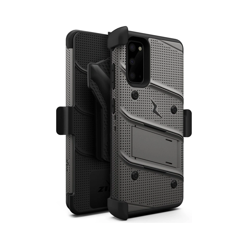 Hurtownia GSM - Pancerne etui Zizo Bolt Cover Samsung Galaxy S20 a základna & držák na pásek (Gun Metal Gray) - ZIZ030GRY - {ean13} - Hurt