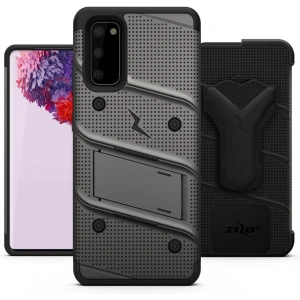 Wholesale Zizo Bolt Cover - Case for Samsung Galaxy S20 & Kickstand and Holster (Gun Metal Gray) - ZIZ030GRY - {ean13} - Hurt