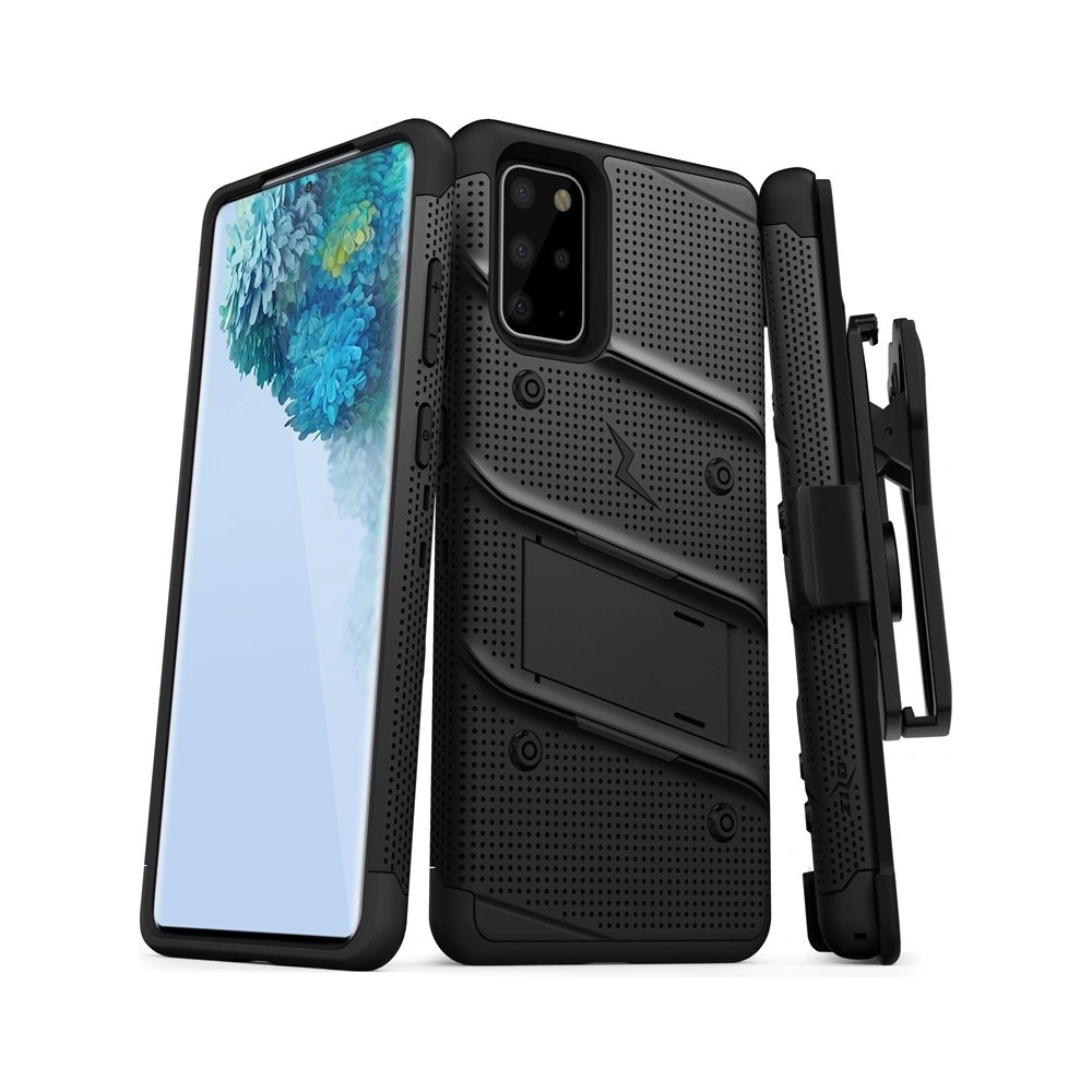 Hurtownia GSM - Pancéřové pouzdro Zizo Bolt Cover Samsung Galaxy S20+ Plus a stojánek & držák na pás (Černá/Černá) - ZIZ031BLK - {ean13} - Hurt