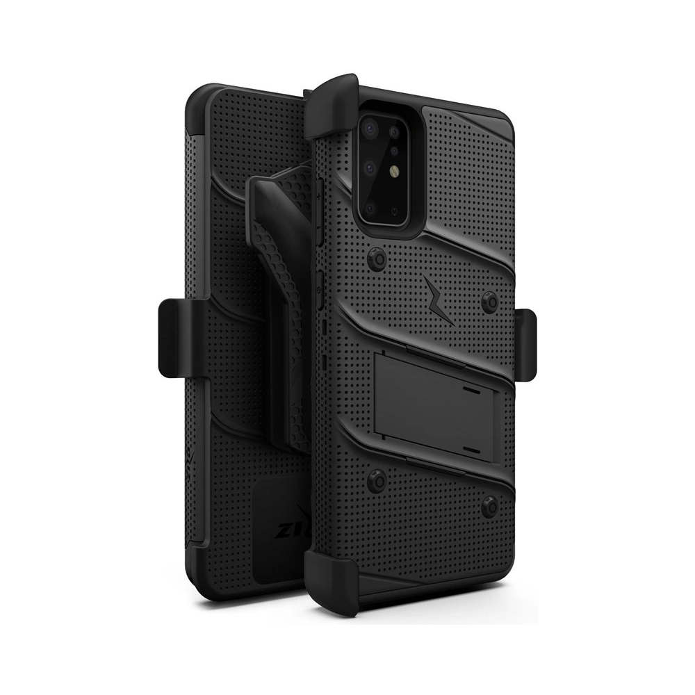 Hurtownia GSM - Pancéřové pouzdro Zizo Bolt Cover Samsung Galaxy S20+ Plus a stojánek & držák na pás (Černá/Černá) - ZIZ031BLK - {ean13} - Hurt