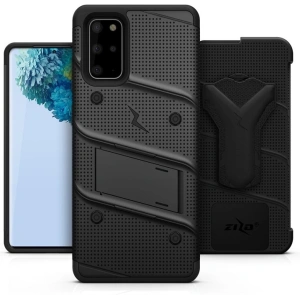 Wholesale Zizo Bolt Cover - Case for Samsung Galaxy S20+ & Kickstand and Holster (Black/Black) - ZIZ031BLK - {ean13} - Hurt