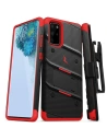 Wholesale Zizo Bolt Cover - Case for Samsung Galaxy S20+ & Kickstand and Holster (Black/Red) - ZIZ032BLKRED - {ean13} - Hurt