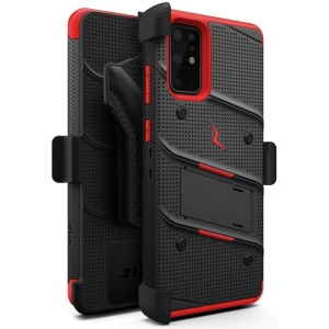 Wholesale Zizo Bolt Cover - Case for Samsung Galaxy S20+ & Kickstand and Holster (Black/Red) - ZIZ032BLKRED - {ean13} - Hurt
