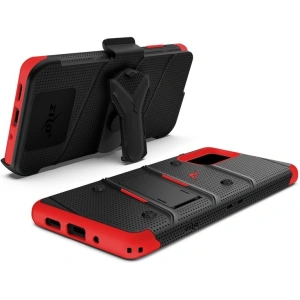 Wholesale Zizo Bolt Cover - Case for Samsung Galaxy S20+ & Kickstand and Holster (Black/Red) - ZIZ032BLKRED - {ean13} - Hurt